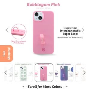 Bubble Gum Pink Loopy Original - iPhone 15 Plus (6.7" Screen)